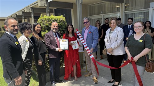 Certificate presentaion with the North Orange County Chamber