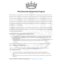 Miss Silverado Scholarship Program 