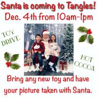 Tangles Hair Salon-Visit with Santa