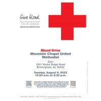 Red Cross Blood Drive at Mountain Chapel UMC