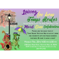 Town Village's Laissez les bons Temps Rouler Mardi Gras event 