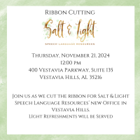 Ribbon Cutting: Salt & Light Speech Launguage Resources