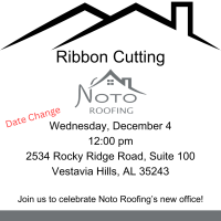 Date Change: Ribbon Cutting: Noto Roofing