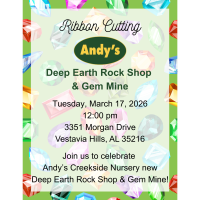 Ribbon Cutting: Andy's Creekside Nursery Deep Earth Rock Shop