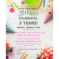 B. Happy 3rd Anniversary