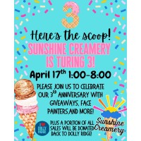 Sunshine Creamery: 3rd Anniversary