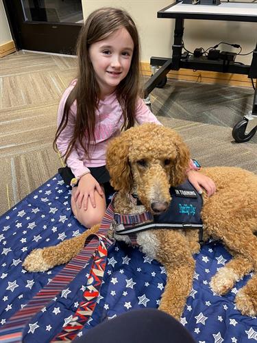 Libby the library dog! Placed at Hoover Public Library