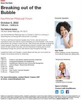 Breaking out of the Bubble Key4Women Pittsburgh Forum