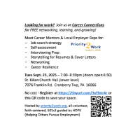 Priority2Work Career Connection & Networking Event: 9/23/25