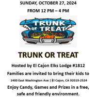 Trunk or Treat at the El Cajon Elks Lodge