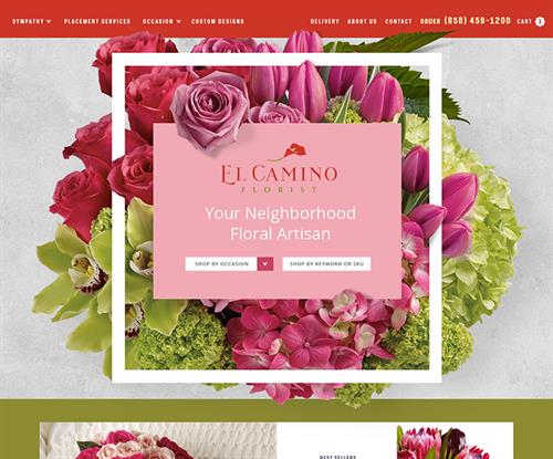 El Camino Florist e-commerce website design and development.