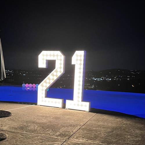 7 foot lighted numbers