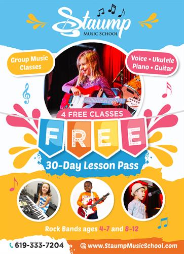 Free 30 Day Lesson Pass 