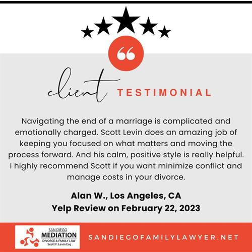 San Diego Divorce Mediation 5-star review