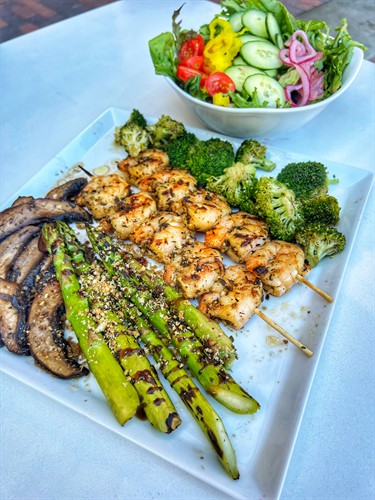 Low Carb Shrimp Plate