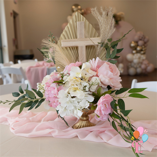 Centerpieces made for a baptism 