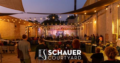 The Schauer Courtyard makes for a beautiful location and backdrop for any event. 