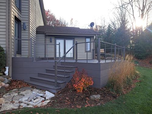 Hubertus Remodel - Timbertech PVC Decking & Deckorators Cable Railings Hubertus Remodel - Timbertech PVC Decking & Deckorators Cable Railings