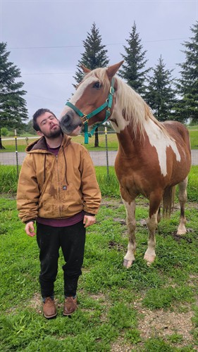Our client Dylan with our horse Dillon