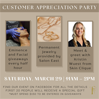 Customer Appreciation Party at Fifth Layer Skin Care Studio