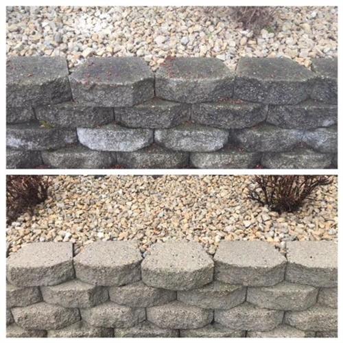 Retaining Wall Cleaning