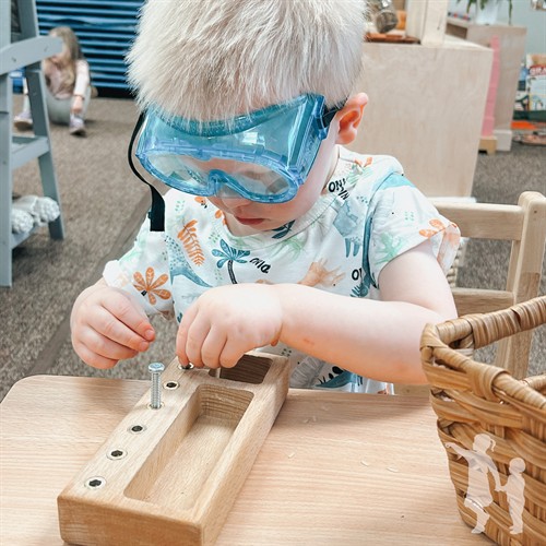 Children love the work with real-life materials