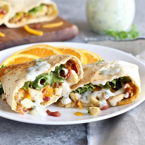 Chicken, Bacon and Ranch Wraps