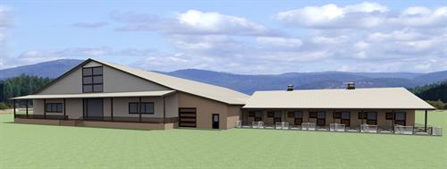 120' x 240' Arena for 20 stall training facility 120' x 240' Arena for 20 stall training facility