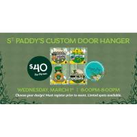St Paddy's Day Custom Door Hanger Event