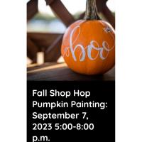 Pumpkin Painting during the Fall Shop Hop