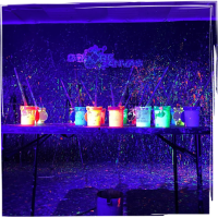 Glow-in-the-dark Splatter Paint Event