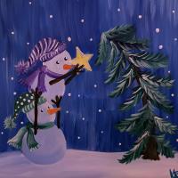 Snowman Paint & Sip at Square Canvas