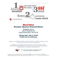 Blood Drive At Dwayne Spence Funeral Home