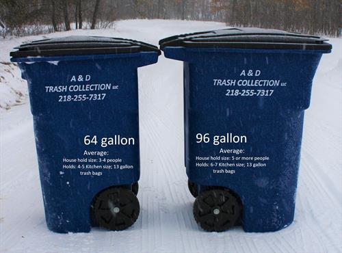 trash cans
