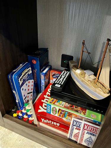 Each unit is fully equipped with games and movies