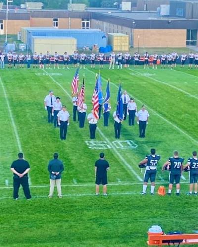 American Legion Family Color Guard at Panther's Football Aug 29