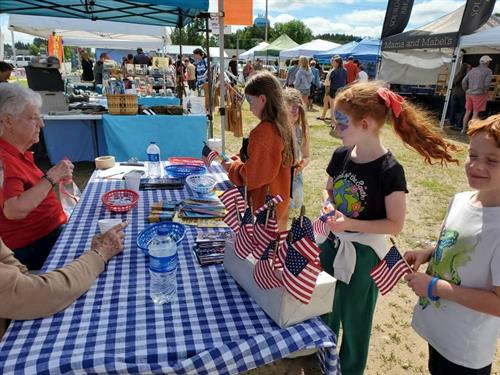 American Legion Auxiliary at Park Rapids Farmers Market on Children's Day