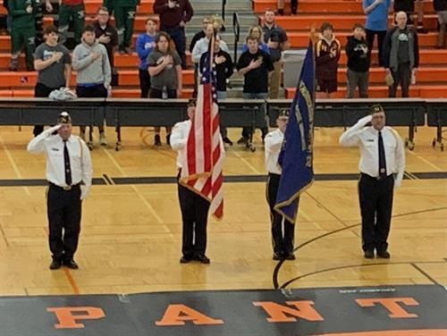 Panther Wrestling Color Guard