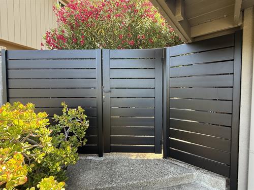 Horizontal Metal fencing and gate