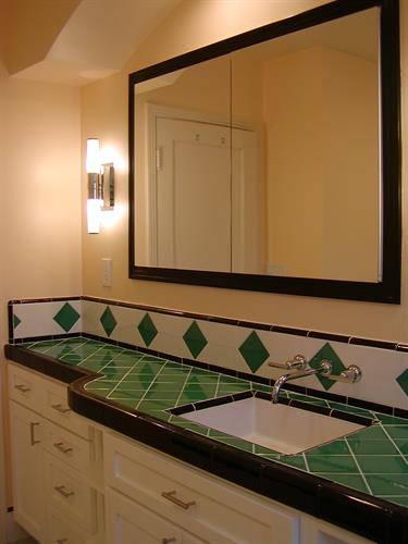 August Residence - San Jose, CA: Art Deco bathroom