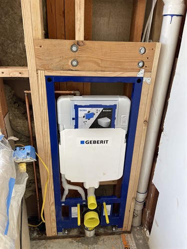 In Wall Carrier Toilet. Floating toilet.