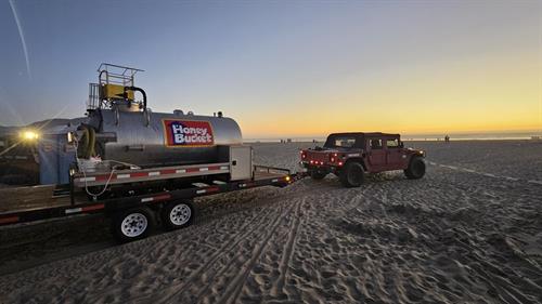 Service on the beach