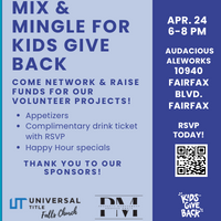 Mix & Mingle Happy Hour Fundraiser for Kids Give Back