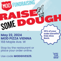 MOD Pizza Fundraiser for Kids Give Back: Raise Some DOUGH!