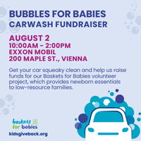 Kids Give Back Bubbles for Babies Carwash Fundraiser