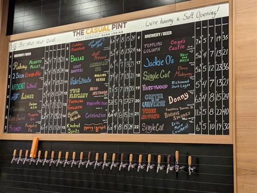 22 rotating taps of beer, ciders, sours