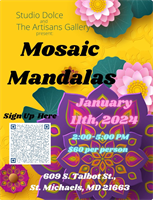 Mosaic Mandala Making at The Artisans' Gallery with Studio Dolce!