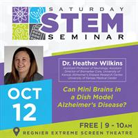 Saturday STEM Seminar - 'Can Mini Brains in a Dish Model Alzheimer’s Disease?' Presented by Dr. Heather Wilkins