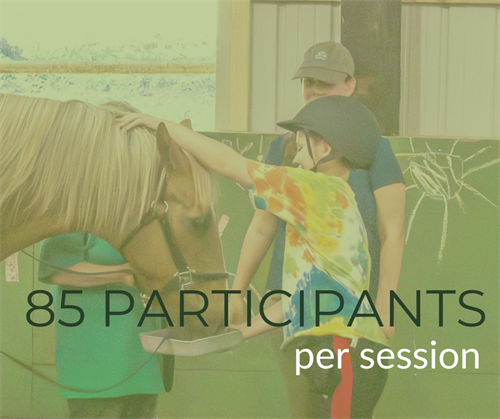 85 participants attend classes per week