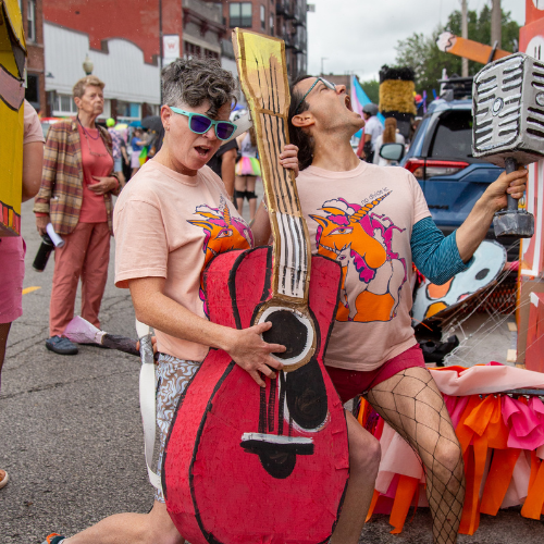 Volunteers during Pride Parade 2025